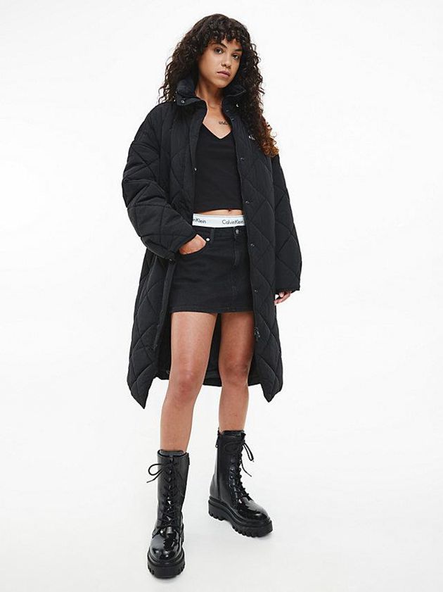 Black Calvin Klein Leather Platform Women Boots | KOJQ-07259
