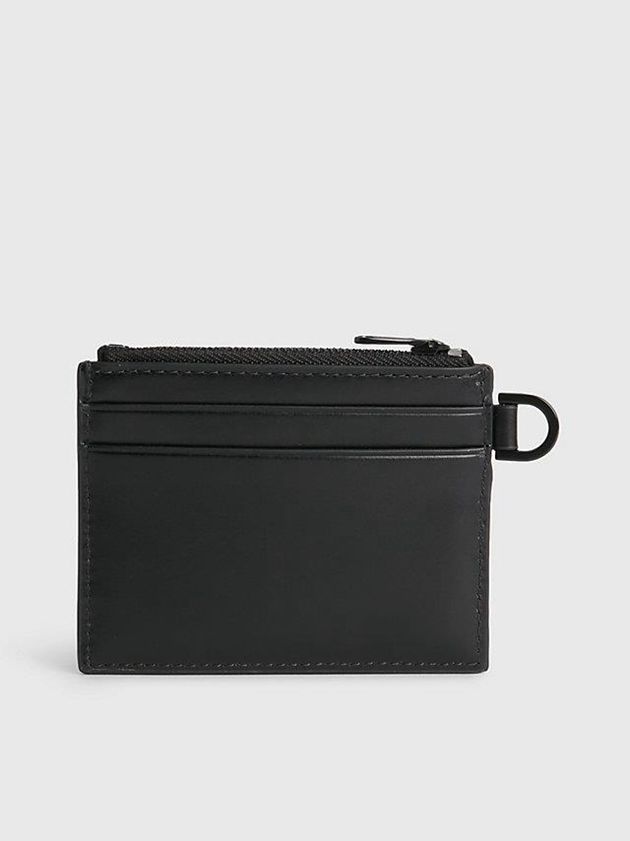 Black Calvin Klein Leather Rfid Men Cardholders | WOEN-30976