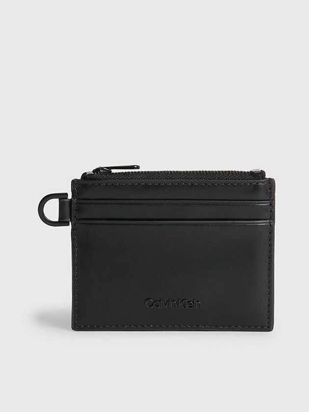 Black Calvin Klein Leather Rfid Men Cardholders | WOEN-30976