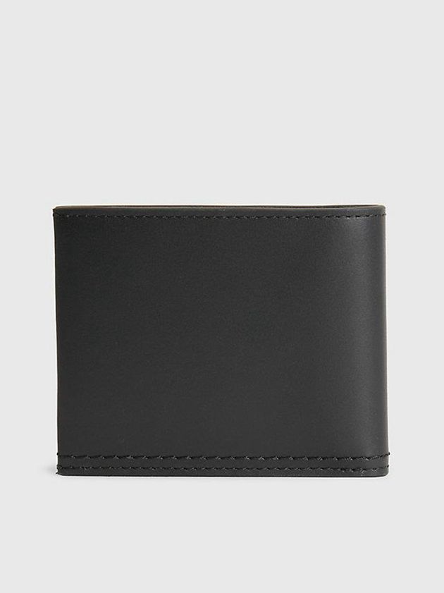 Black Calvin Klein Leather Rfid Slimfold Men Wallet | IGOA-35962