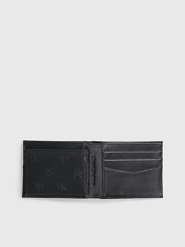Black Calvin Klein Leather Slimfold Men Wallet | KPUE-24085