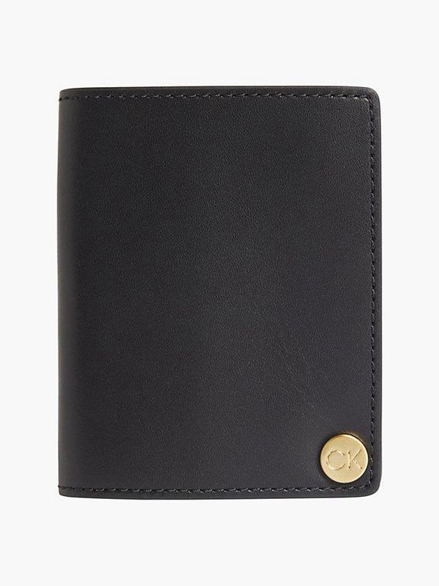 Black Calvin Klein Leather With Case Men Cardholders | UFSQ-13247