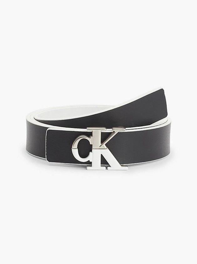 Black Calvin Klein Leather Women Belt | NFYU-16230