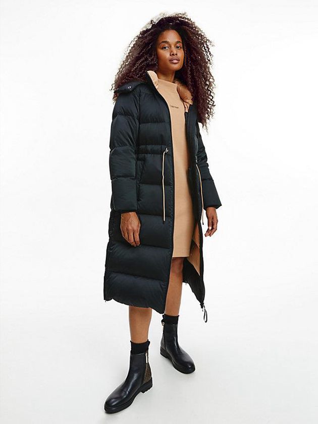 Black Calvin Klein Leather Women Boots | RSBI-28175
