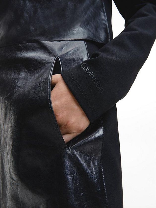 Black Calvin Klein Leather Women Skirt | YCME-45087