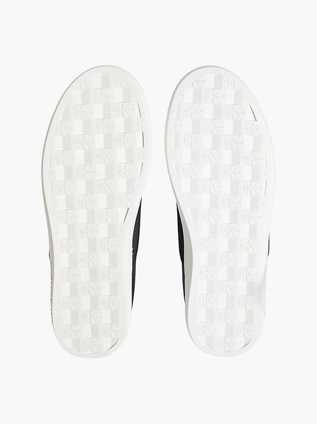 Black Calvin Klein Leather Women Slip On | SILE-03269