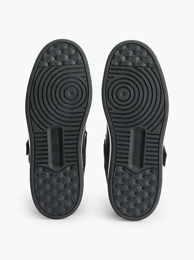 Black Calvin Klein Leather Women Sneakers | GMVP-08673