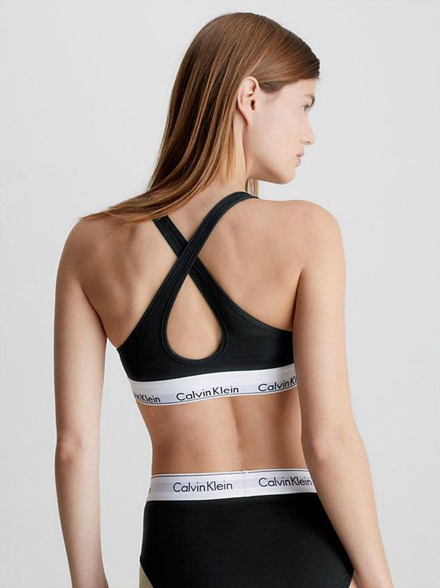 Black Calvin Klein Lift - Modern Cotton Women Bra | AIBP-85347