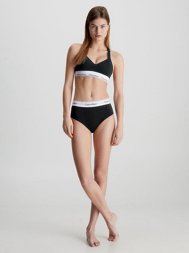 Black Calvin Klein Lift - Modern Cotton Women Bra | AIBP-85347