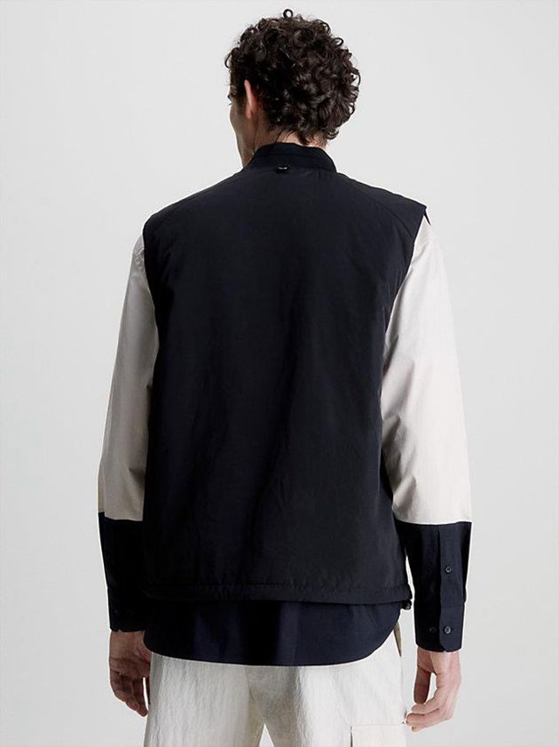 Black Calvin Klein Lightweight Padded Men Vest | FYEM-60427