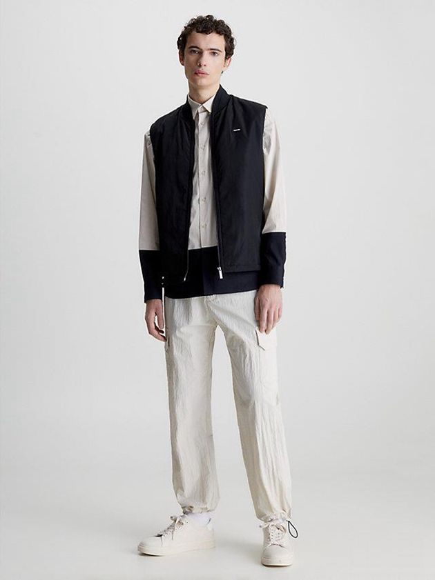 Black Calvin Klein Lightweight Padded Men Vest | FYEM-60427