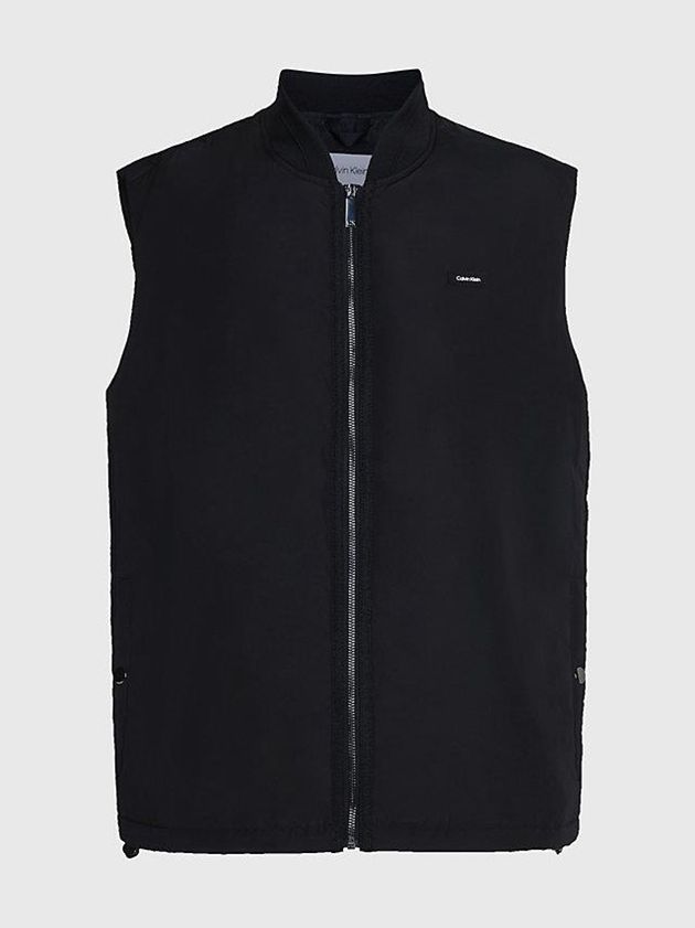 Black Calvin Klein Lightweight Padded Men Vest | FYEM-60427