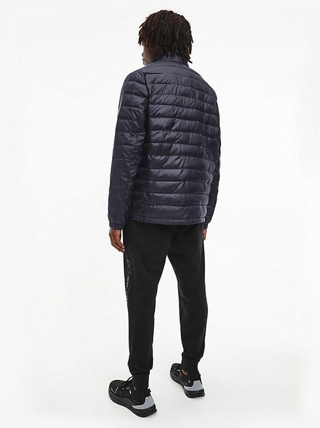 Black Calvin Klein Lightweight Puffer Men Jacket | LBQJ-71063