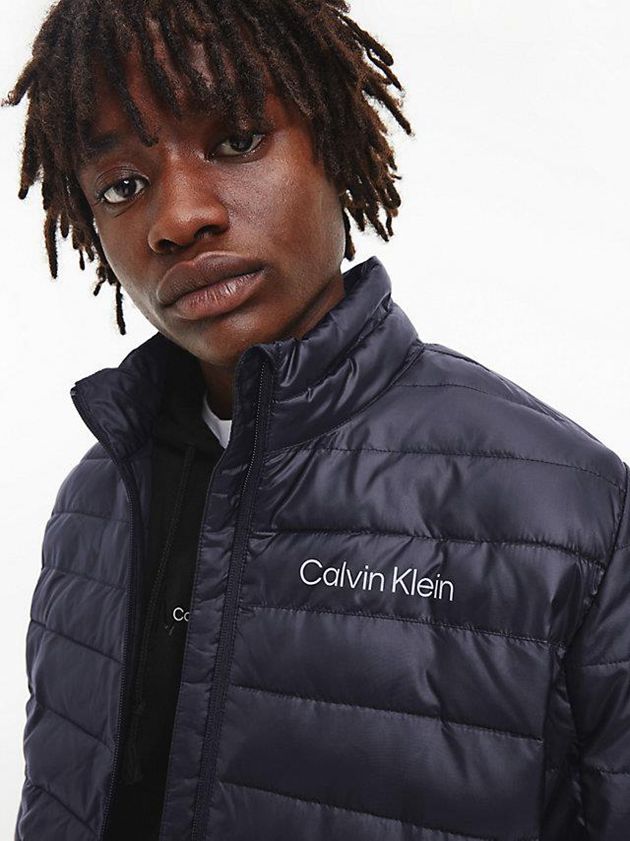 Black Calvin Klein Lightweight Puffer Men Jacket | LBQJ-71063