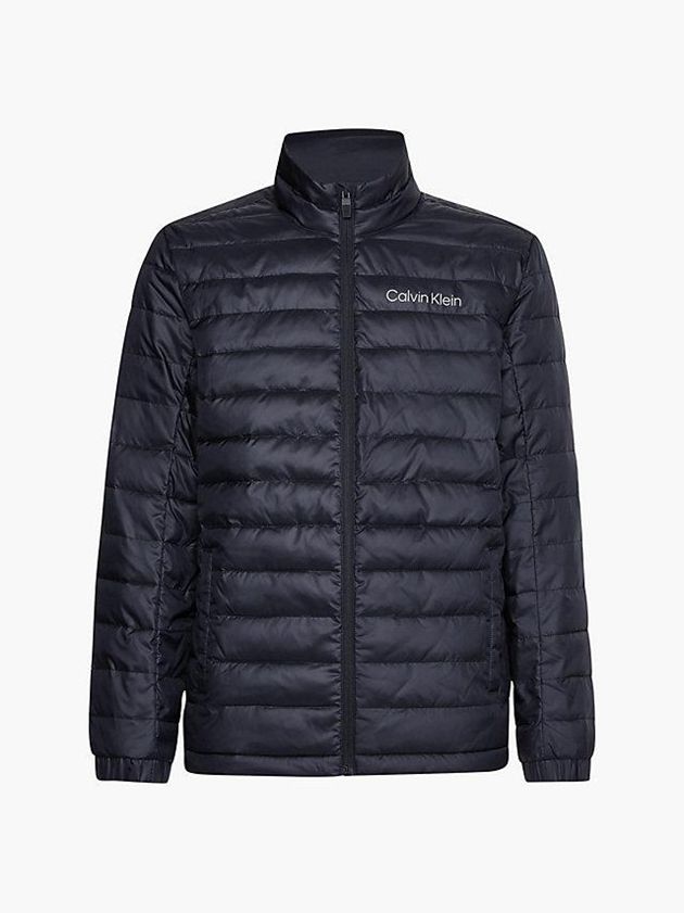 Black Calvin Klein Lightweight Puffer Men Jacket | LBQJ-71063
