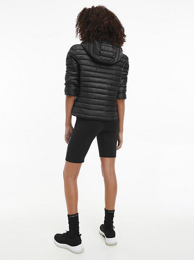 Black Calvin Klein Lightweight Puffer Women Jacket | AOQL-69435