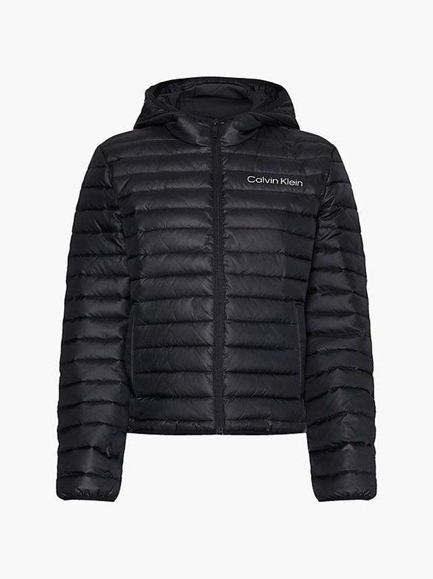 Black Calvin Klein Lightweight Puffer Women Jacket | AOQL-69435