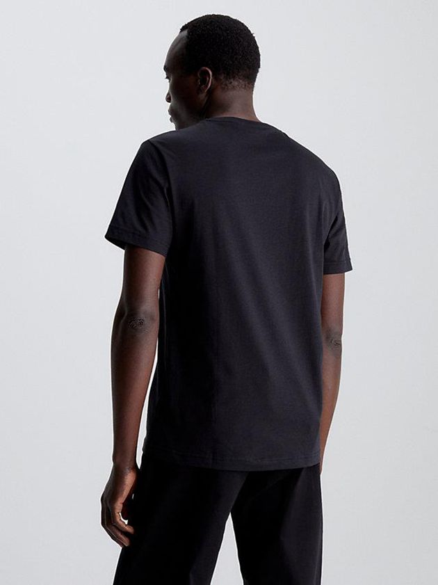 Black Calvin Klein Liquid Touch Cotton Men T-Shirt | FUVY-57361