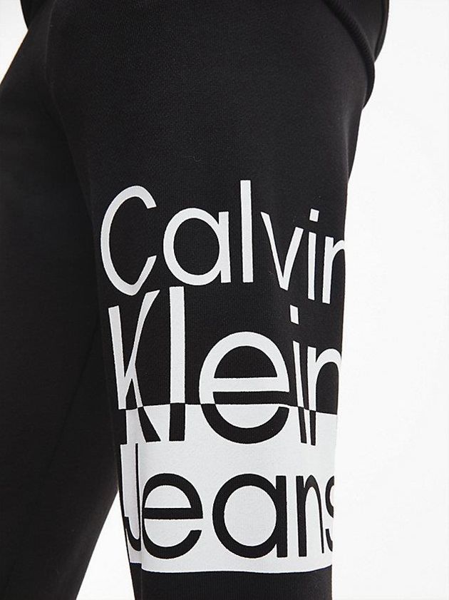 Black Calvin Klein Logo Boys's Joggers | NXIZ-96015