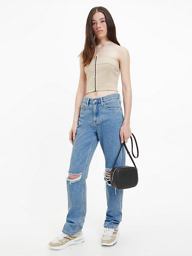 Black Calvin Klein Logo Crossbody Women Bags | HQFJ-28543