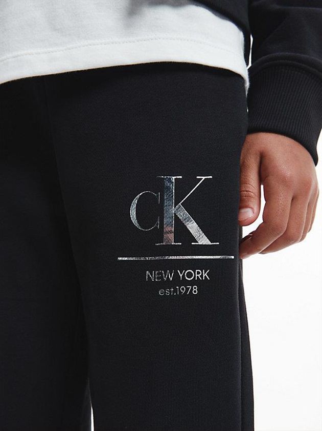Black Calvin Klein Logo Girls's Joggers | IRUQ-82439
