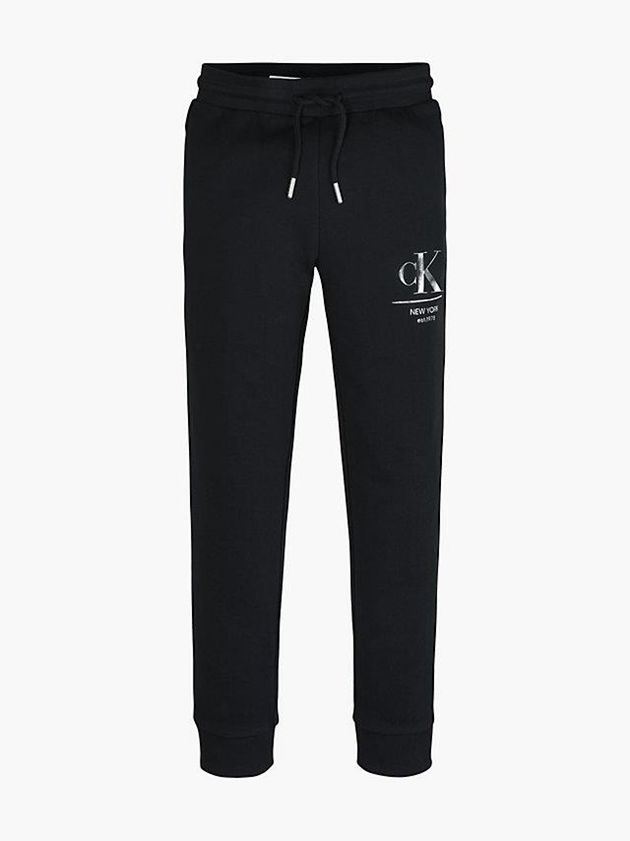 Black Calvin Klein Logo Girls's Joggers | IRUQ-82439