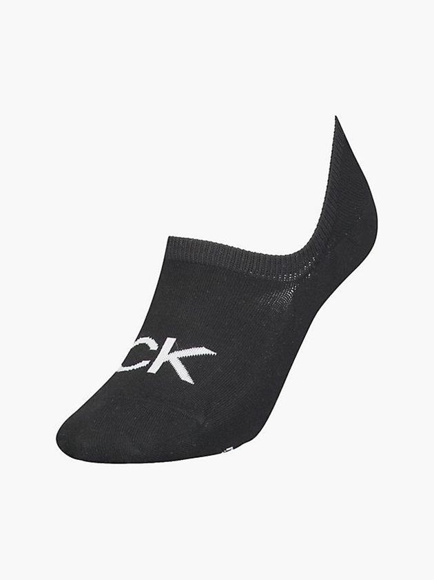 Black Calvin Klein Logo Invisible Women Socks | SKVL-48269
