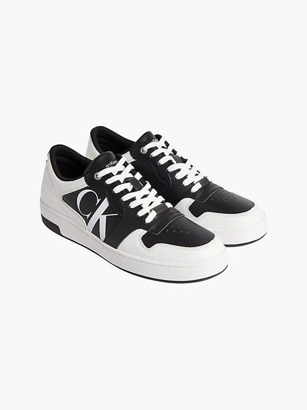 Black Calvin Klein Logo Men Sneakers | FVDS-48670