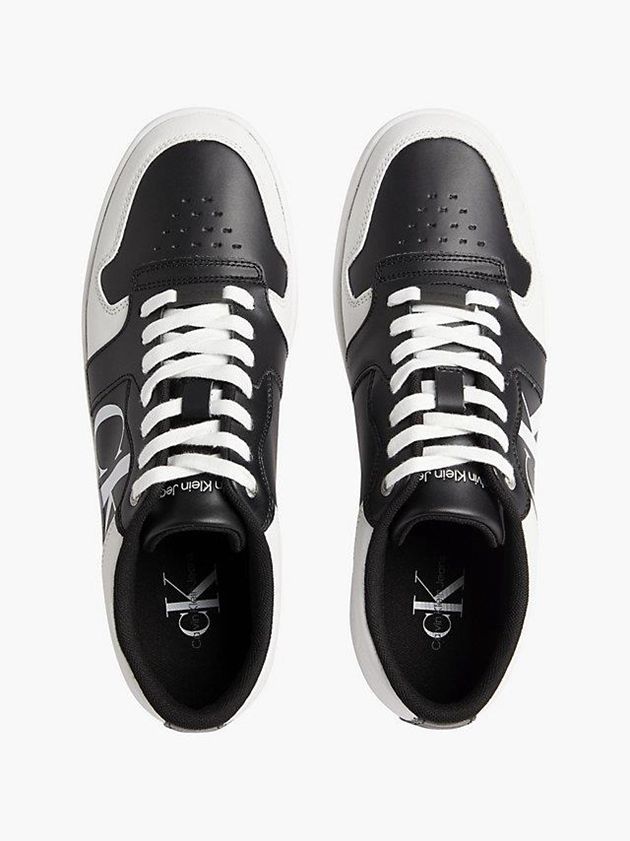 Black Calvin Klein Logo Men Sneakers | FVDS-48670