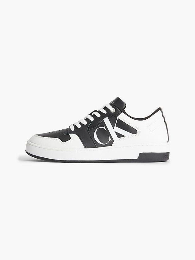 Black Calvin Klein Logo Men Sneakers | FVDS-48670