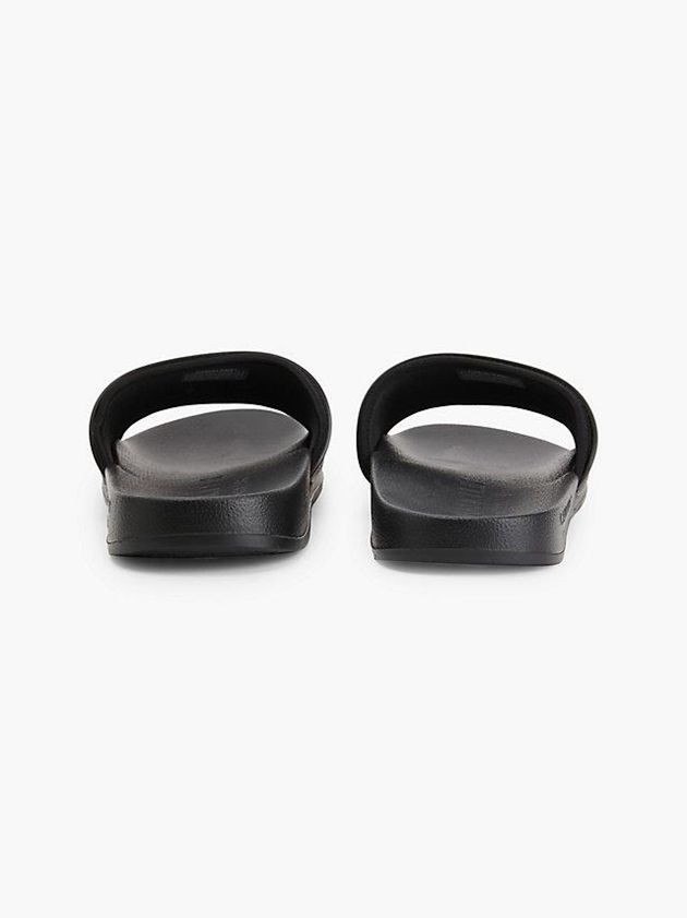 Black Calvin Klein Logo Sliders Men Slippers | BMCS-13608