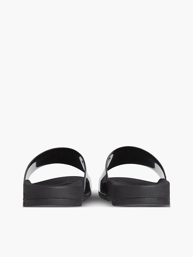 Black Calvin Klein Logo Sliders Women Slippers | NWIO-19256