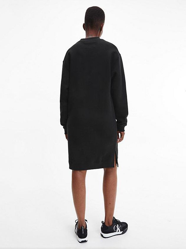 Black Calvin Klein Logo Sweatshirt Women Dress | JPND-47513