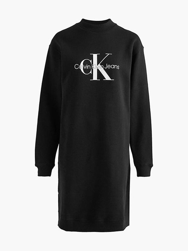 Black Calvin Klein Logo Sweatshirt Women Dress | JPND-47513