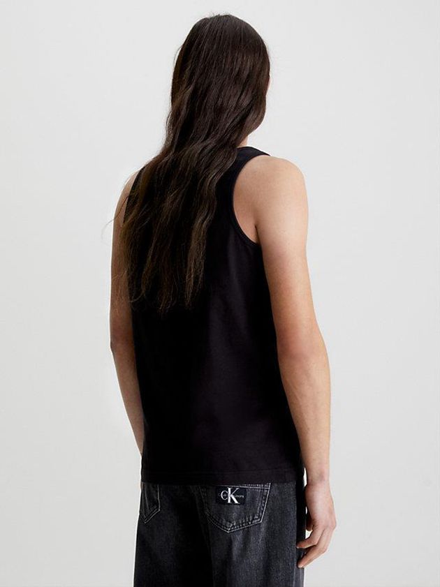 Black Calvin Klein Logo Tank Men Top | JDPM-86019