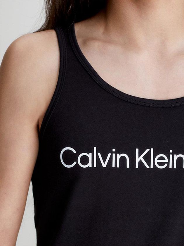 Black Calvin Klein Logo Tank Men Top | JDPM-86019