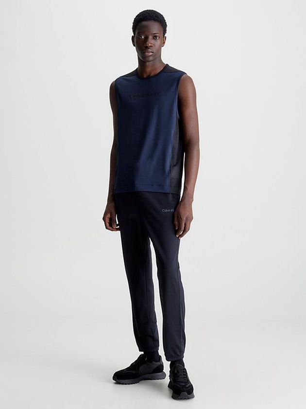 Black Calvin Klein Logo Tank Men Top | RQDA-62341