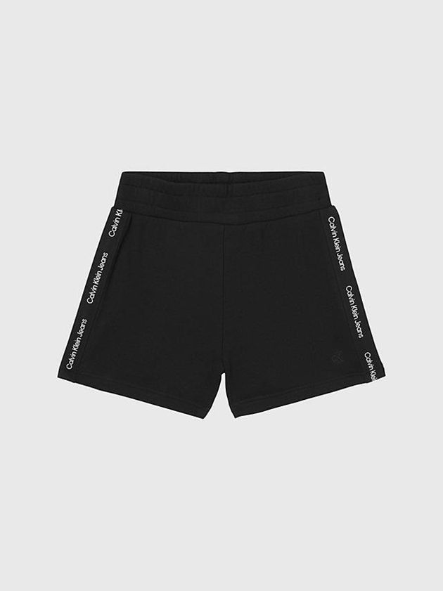 Black Calvin Klein Logo Tape Jogger Women Shorts | QJOC-57108