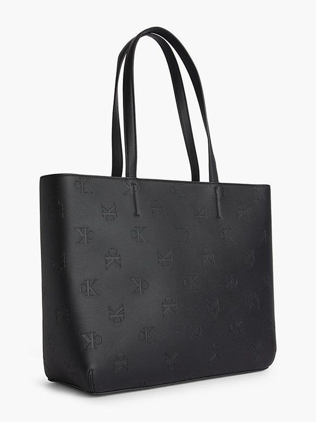Black Calvin Klein Logo Tote Women Bags | TNSK-96528