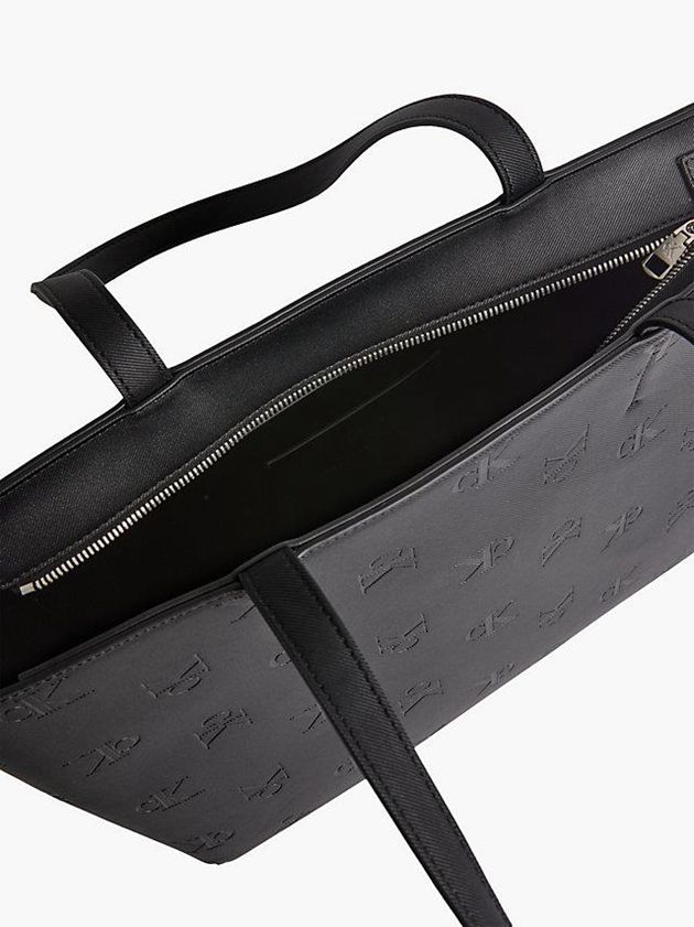 Black Calvin Klein Logo Tote Women Bags | TNSK-96528