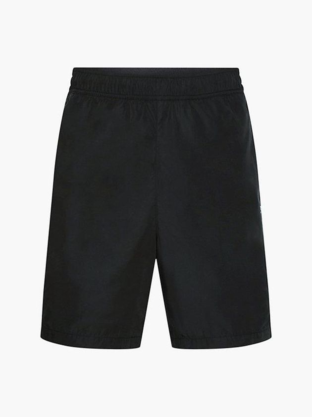 Black Calvin Klein Logo Waistband Gym Men Shorts | RYJW-43590