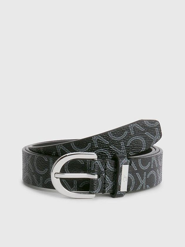Black Calvin Klein Logo Women Belt | SHKD-03712