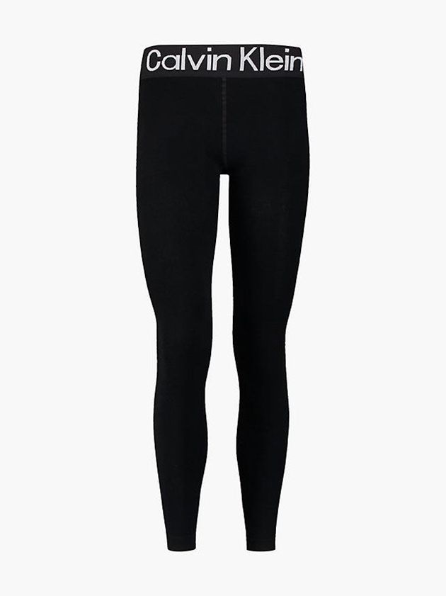 Black Calvin Klein Logo Women Leggings | XQLG-04315