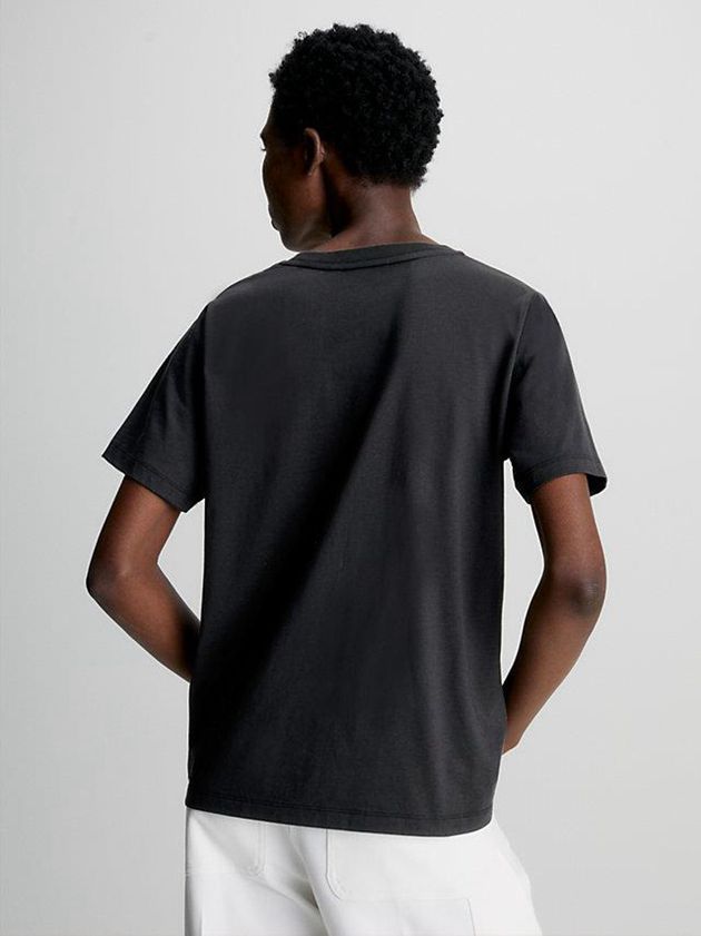 Black Calvin Klein Logo Women T-Shirt | ABLX-05187
