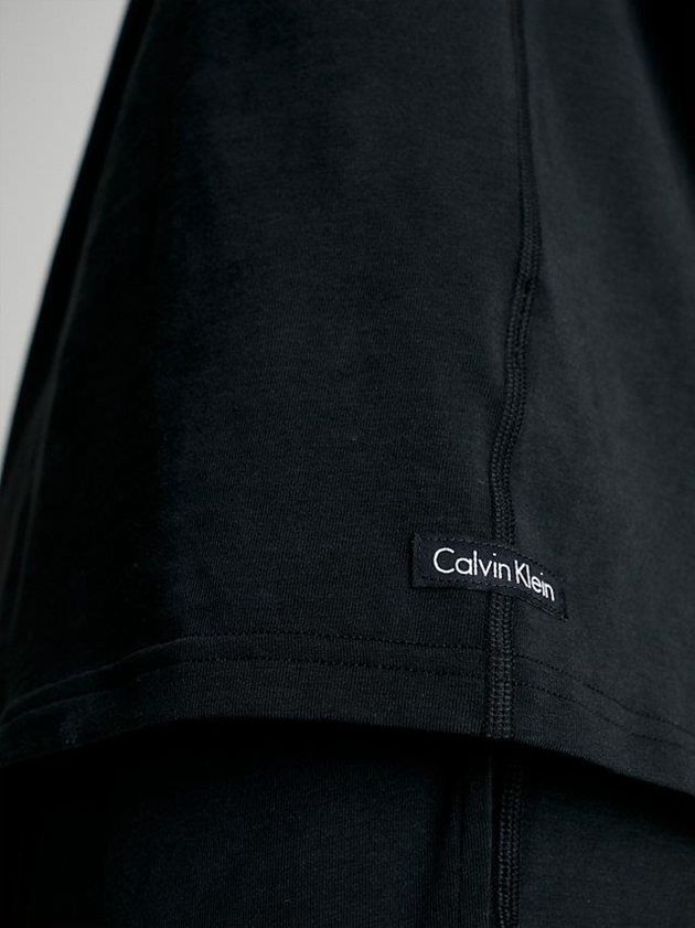 Black Calvin Klein Long Sleeve Pyjama - Cotton Stretch Men Top | XMUZ-70638