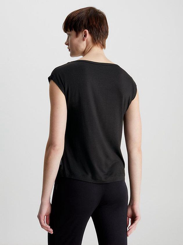 Black Calvin Klein Lounge Women T-Shirt | OMRS-26874