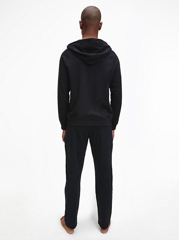 Black Calvin Klein Lounge Zip Up - CK One Men Hoodie | ADSN-98574