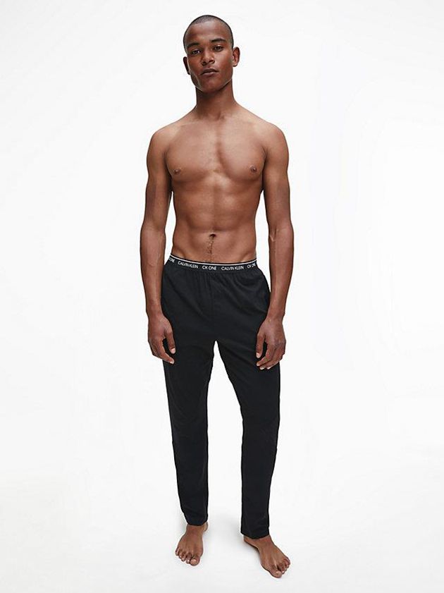 Black Calvin Klein Lounge - CK One Men Joggers | SLYX-48657