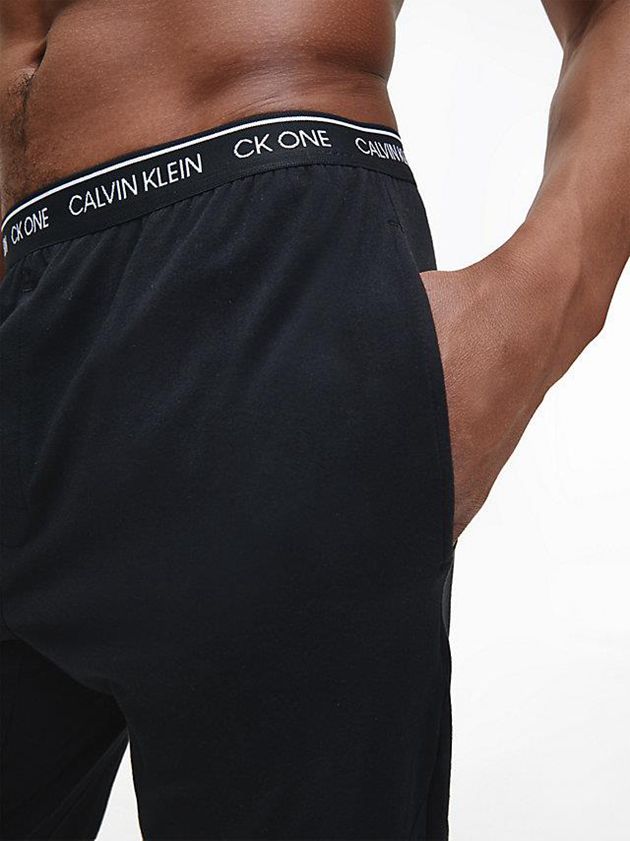 Black Calvin Klein Lounge - CK One Men Joggers | SLYX-48657