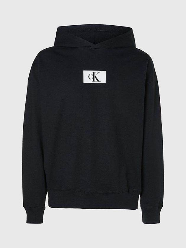 Black Calvin Klein Lounge - Ck96 Men Hoodie | GORV-73928